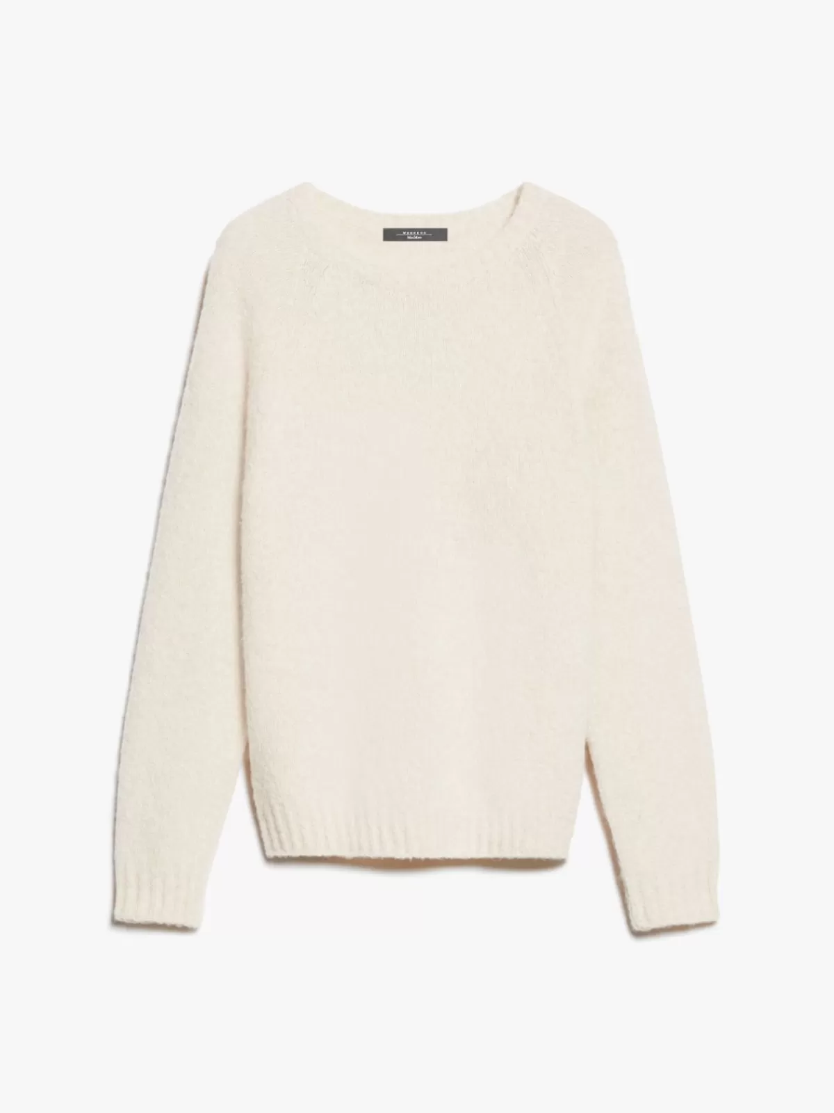 Suéter acogedor Max Mara en mezcla suave de alpaca y algodón, tono hueso para un estilo atemporal
