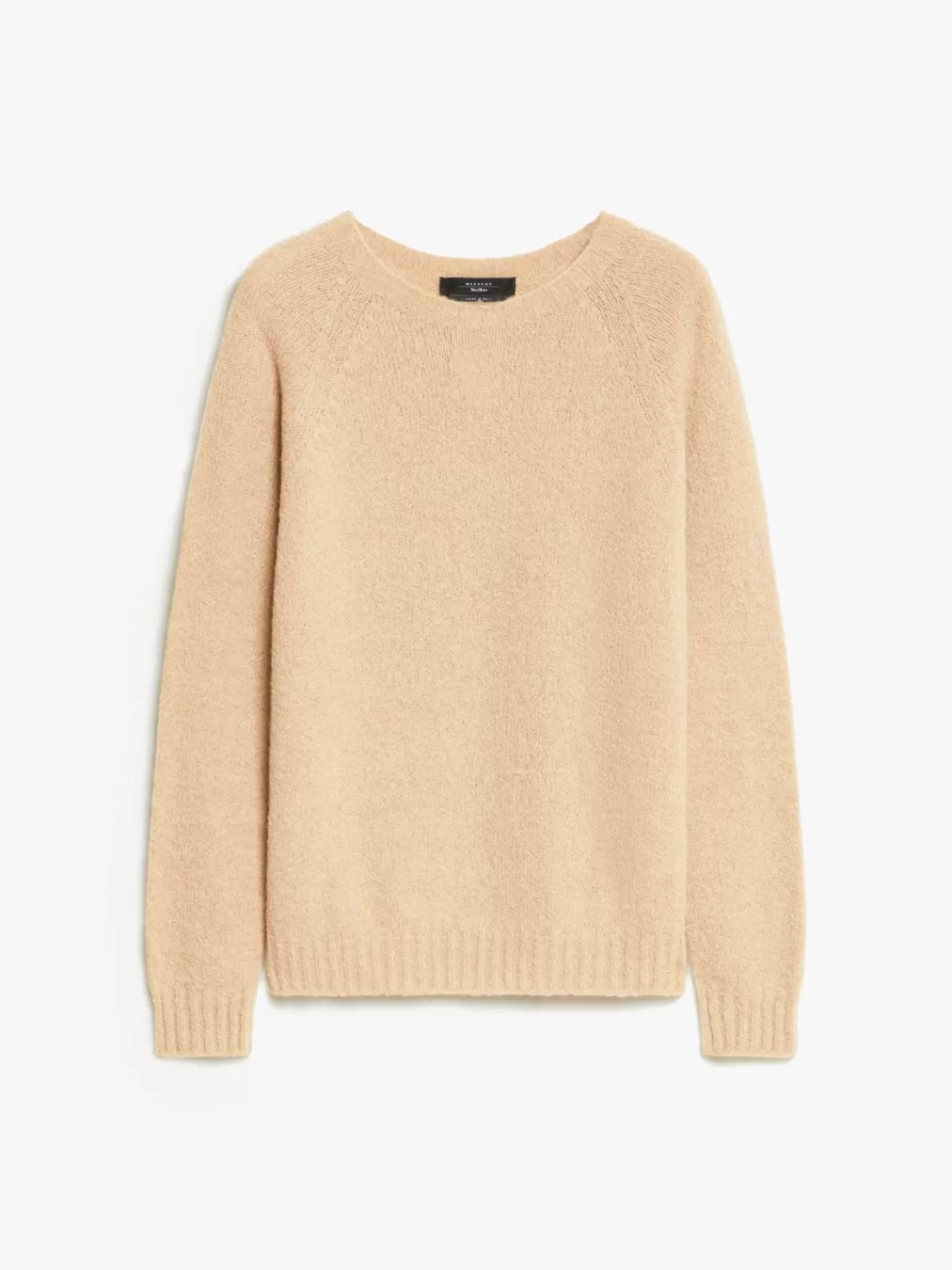 Jersey Max Mara en mezcla suave de alpaca y algodón - Tono arena para un estilo atemporal