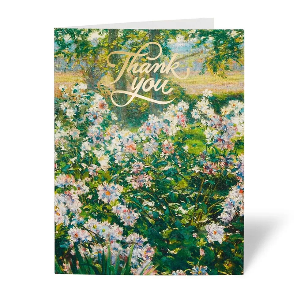 Tarjetas de Agradecimiento con Flores Americanas - Juego de Notas del Museo Metropolitano