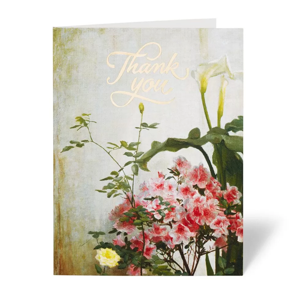 Tarjetas de Agradecimiento con Flores Americanas - Juego de Notas del Museo Metropolitano