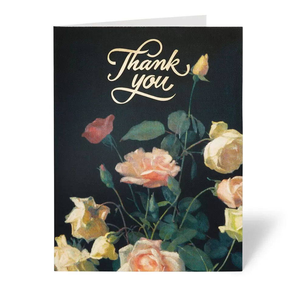 Tarjetas de Agradecimiento con Flores Americanas - Juego de Notas del Museo Metropolitano
