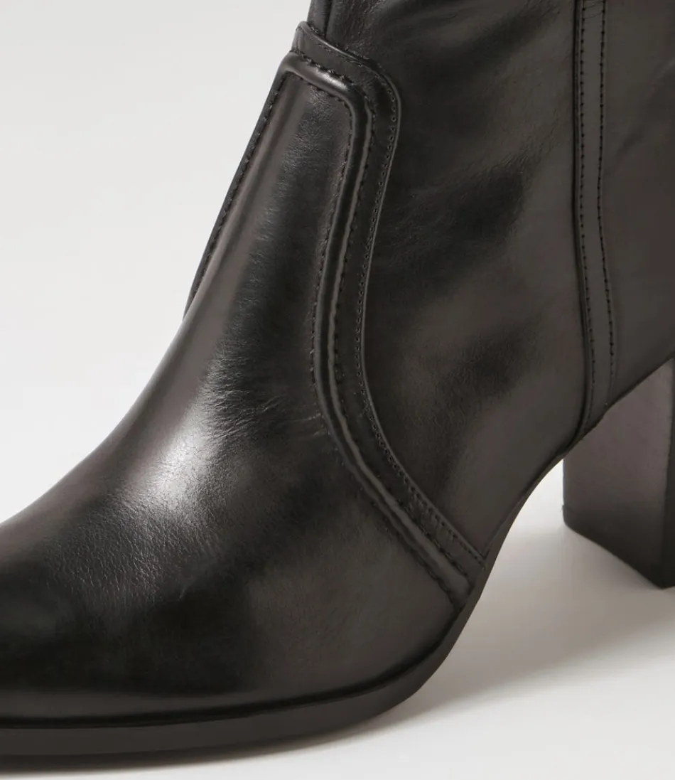 Botas Elegantes DJANGO & JULIETTE - Ammies en Cuero Negro, Altas Hasta la Rodilla para Mujer