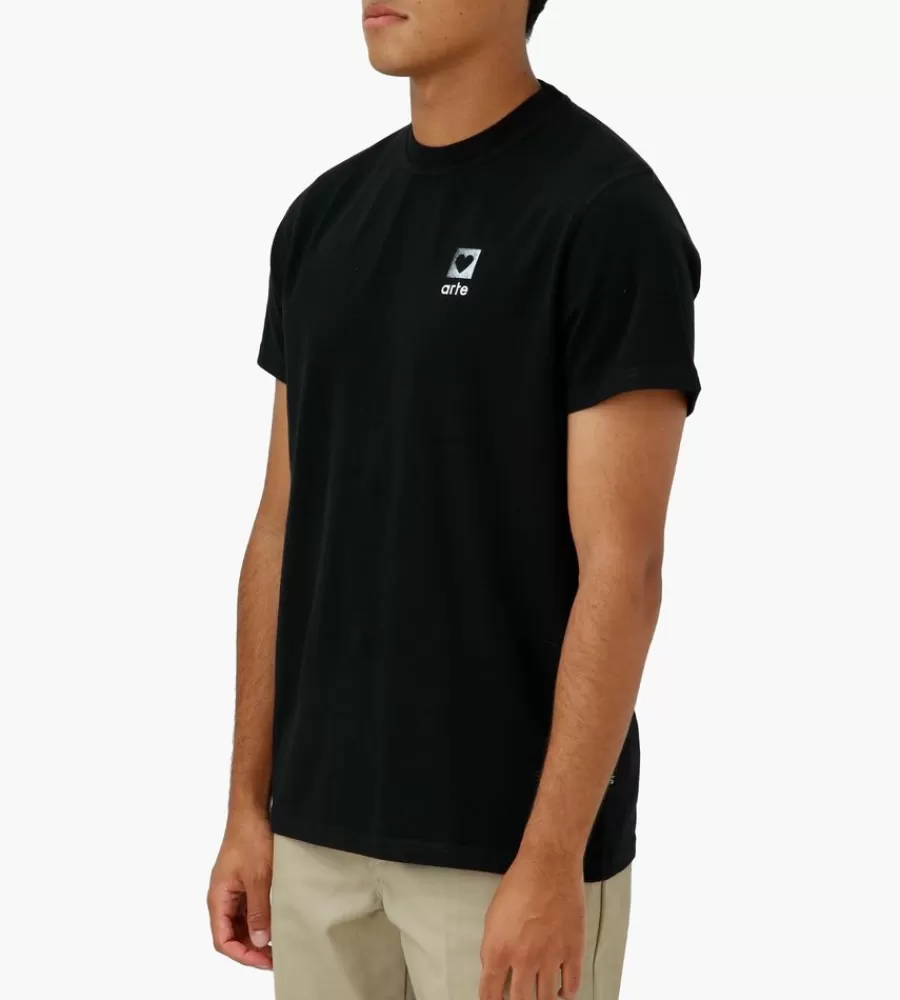 ARTE ANTWERP - Camiseta Básica con Diseño Degradado Turner - Color Negro Clásico