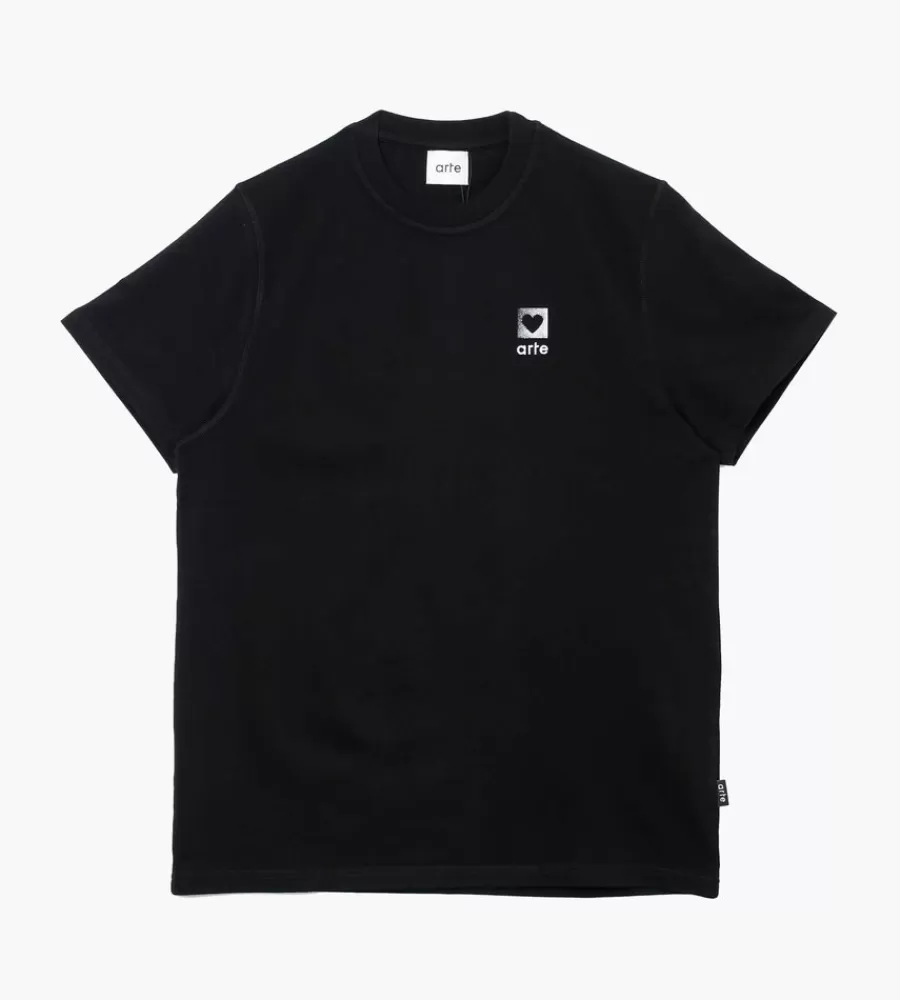 ARTE ANTWERP - Camiseta Básica con Diseño Degradado Turner - Color Negro Clásico