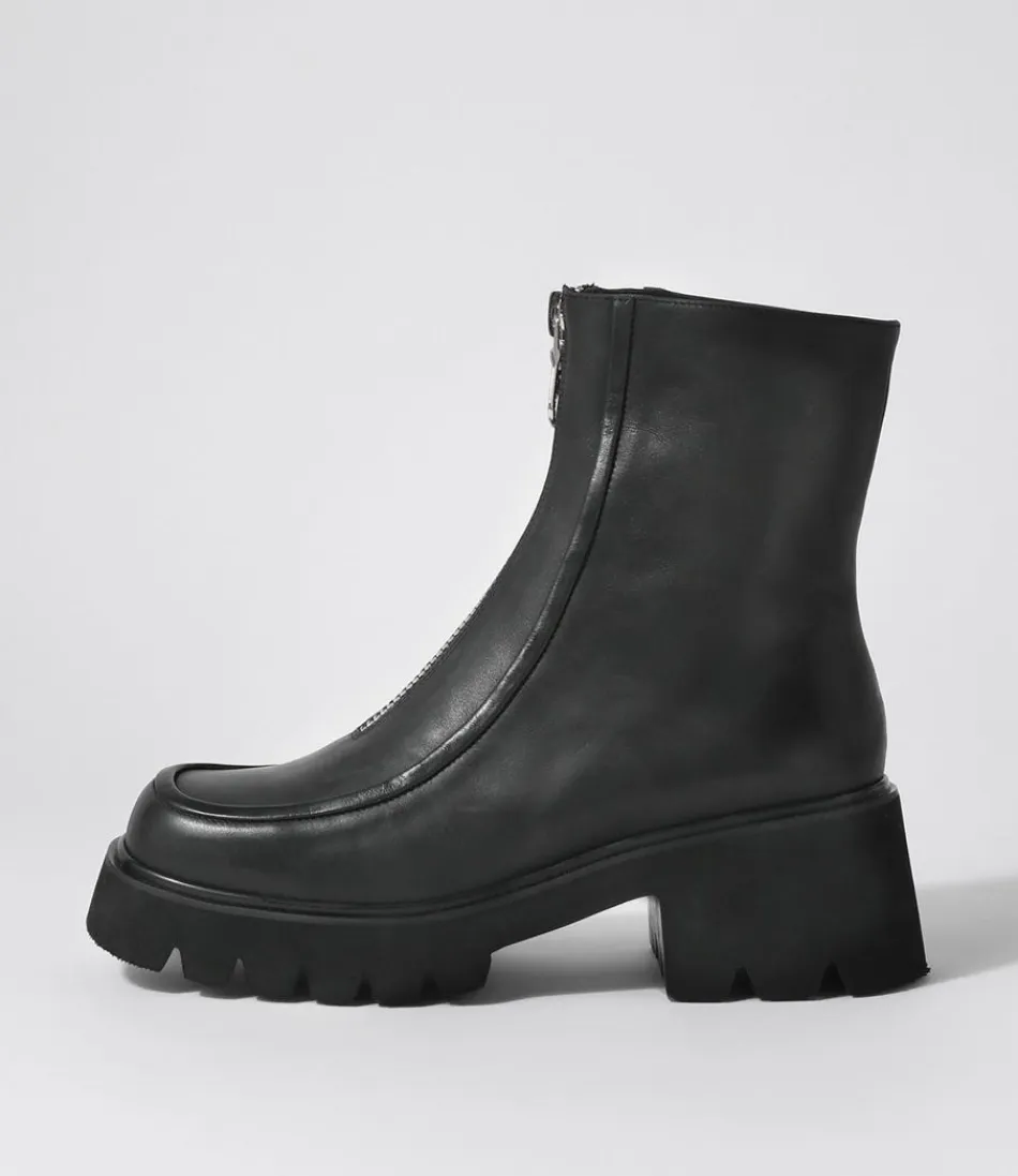 Botines Django y Juliette para Mujer - Cuero Negro de Alta Calidad, Diseño Bilbay Casual con Detalles en Tobillo