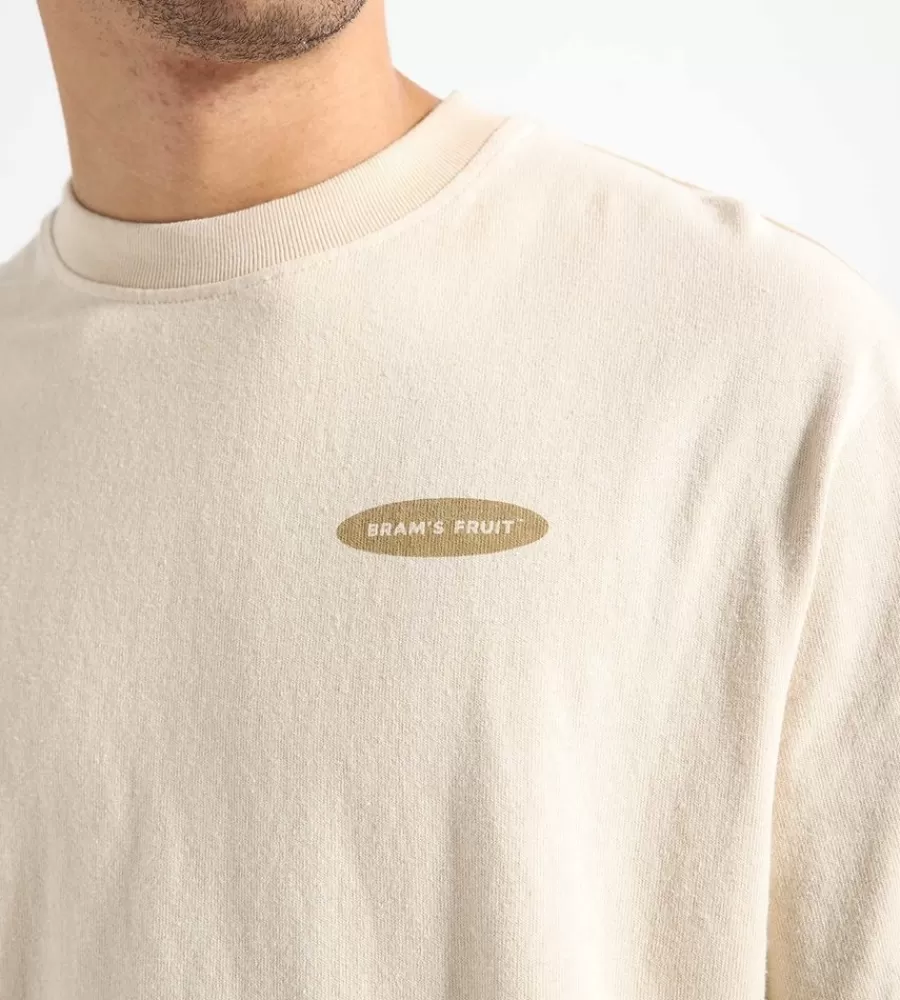 Camiseta Casual para Cultivo de Frutas - Diseño Exclusivo de BRAM en Color Beige