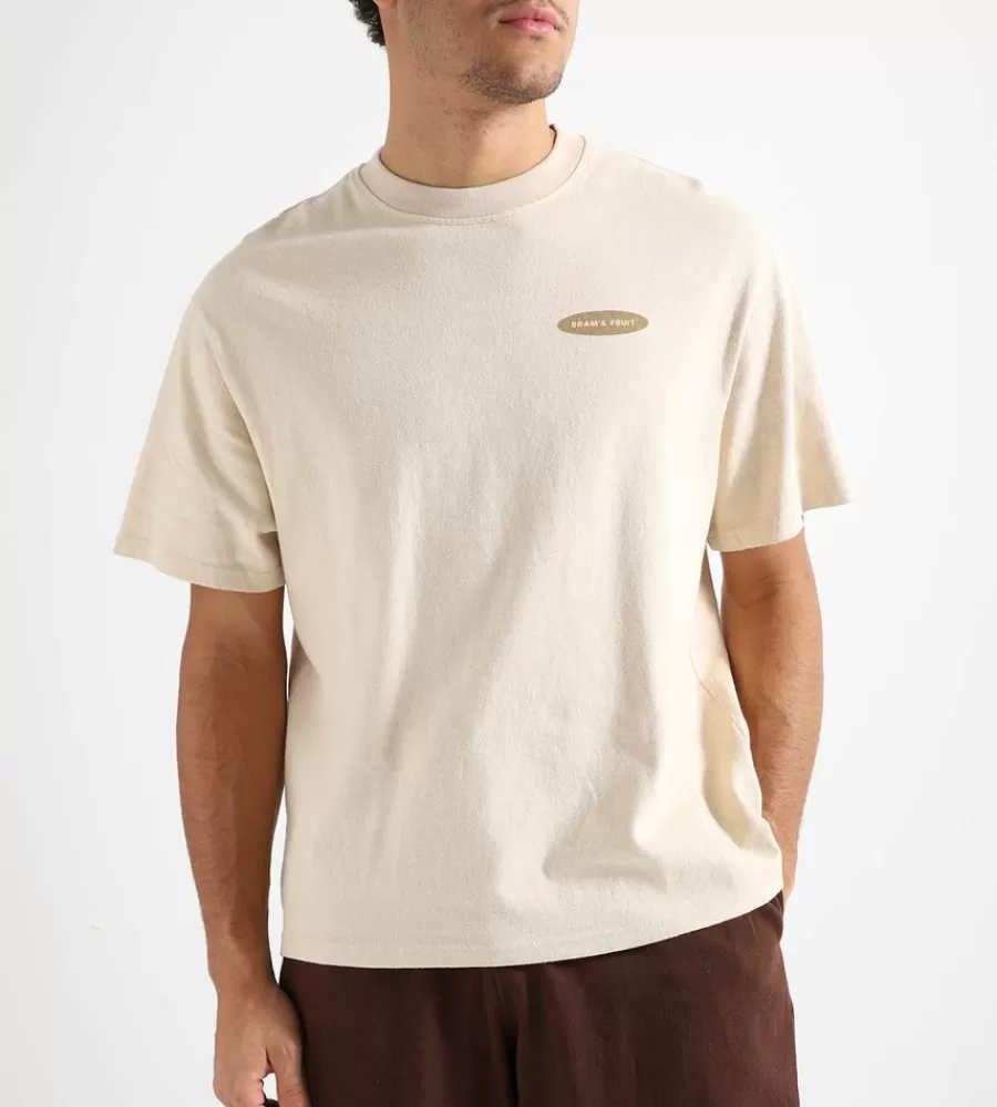 Camiseta Casual para Cultivo de Frutas - Diseño Exclusivo de BRAM en Color Beige
