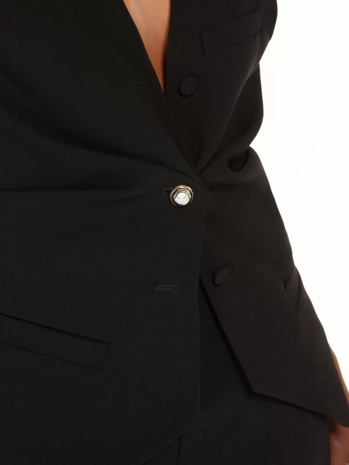 Chaleco de seda y traje sastre Max Mara Cady en negro clásico - Conjunto elegante para ocasiones especiales