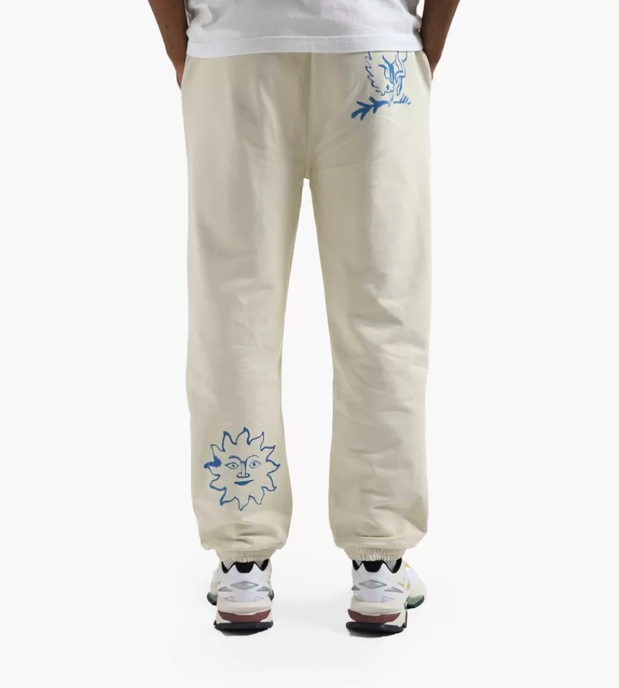 CARNE BOLLENTE - Joggers Amor por los Huesos en Beige Natural | Pantalones Casuales de Algodón