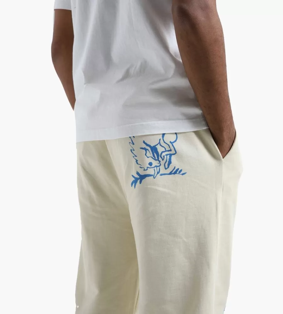 CARNE BOLLENTE - Joggers Amor por los Huesos en Beige Natural | Pantalones Casuales de Algodón