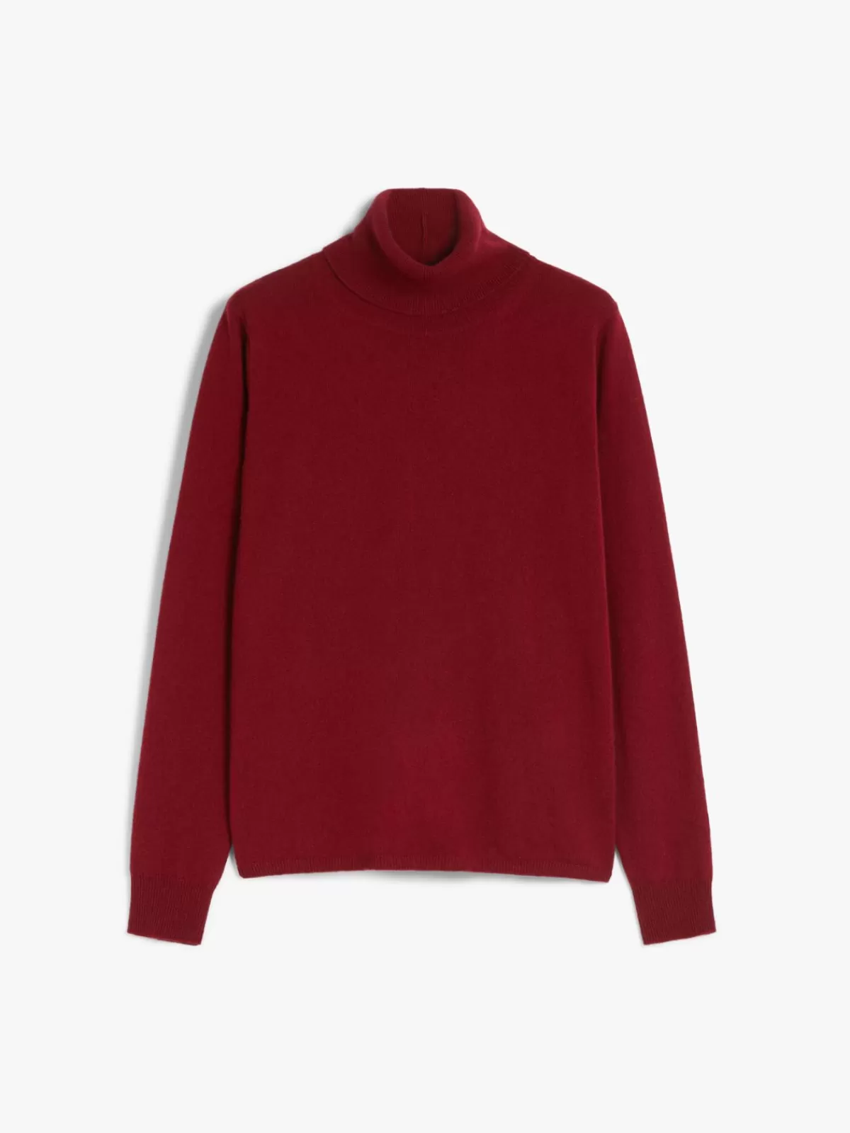 Max Mara - Suéter de cuello alto en cachemira color vino Burdeos | Prenda tejida para invierno con calidez y estilo