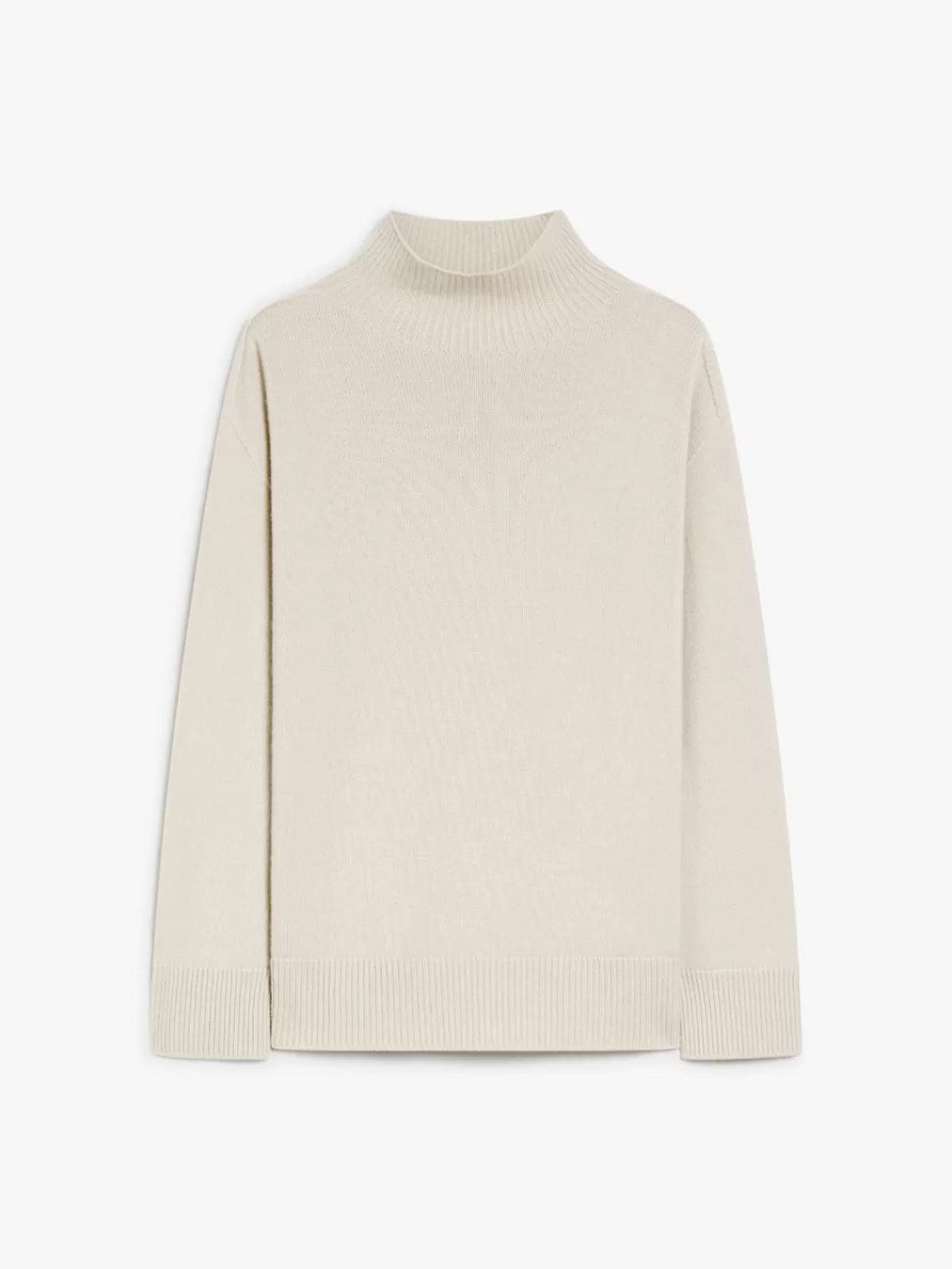 Jersey de cuello alto Max Mara - Cachemira suave en arena, diseño invernal 2024, confortable y elegante