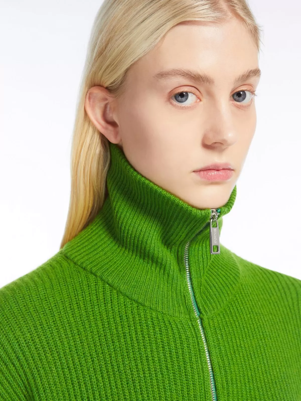 Chaqueta de punto Max Mara en mezcla de cachemira - Verde esmeralda suave