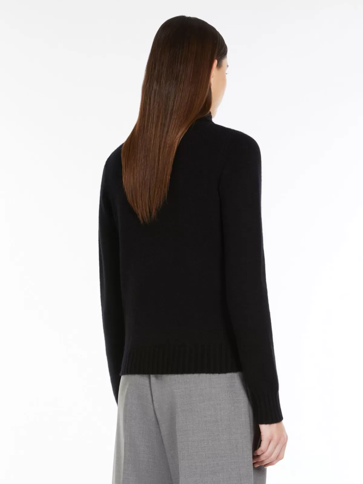 Sofisticado suéter con cremallera de Max Mara - mezcla premium de cachemir en tonalidad noche intensa