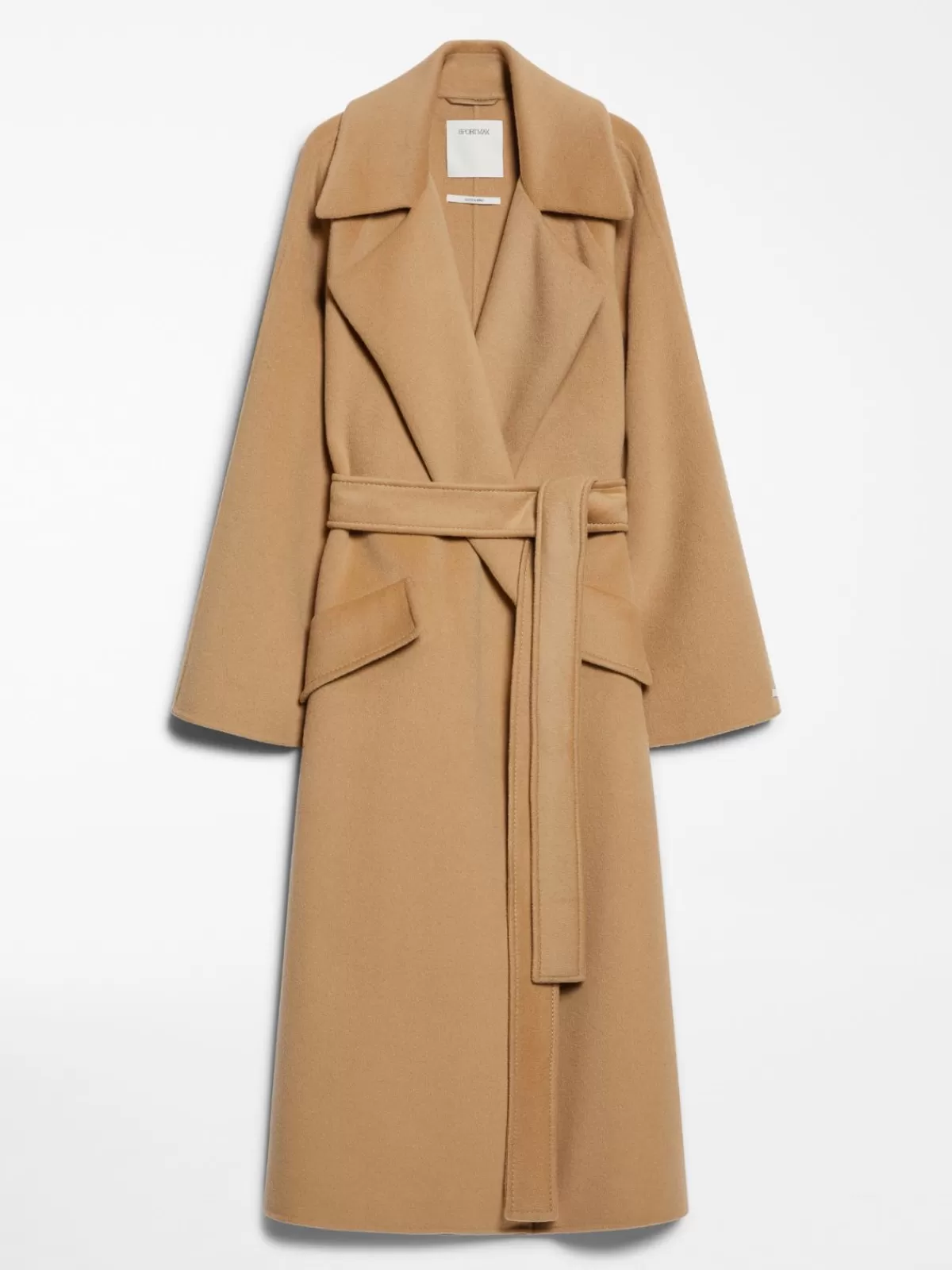 Abrigo bata Max Mara en mezcla de cachemir - Elegancia invernal en beige natural