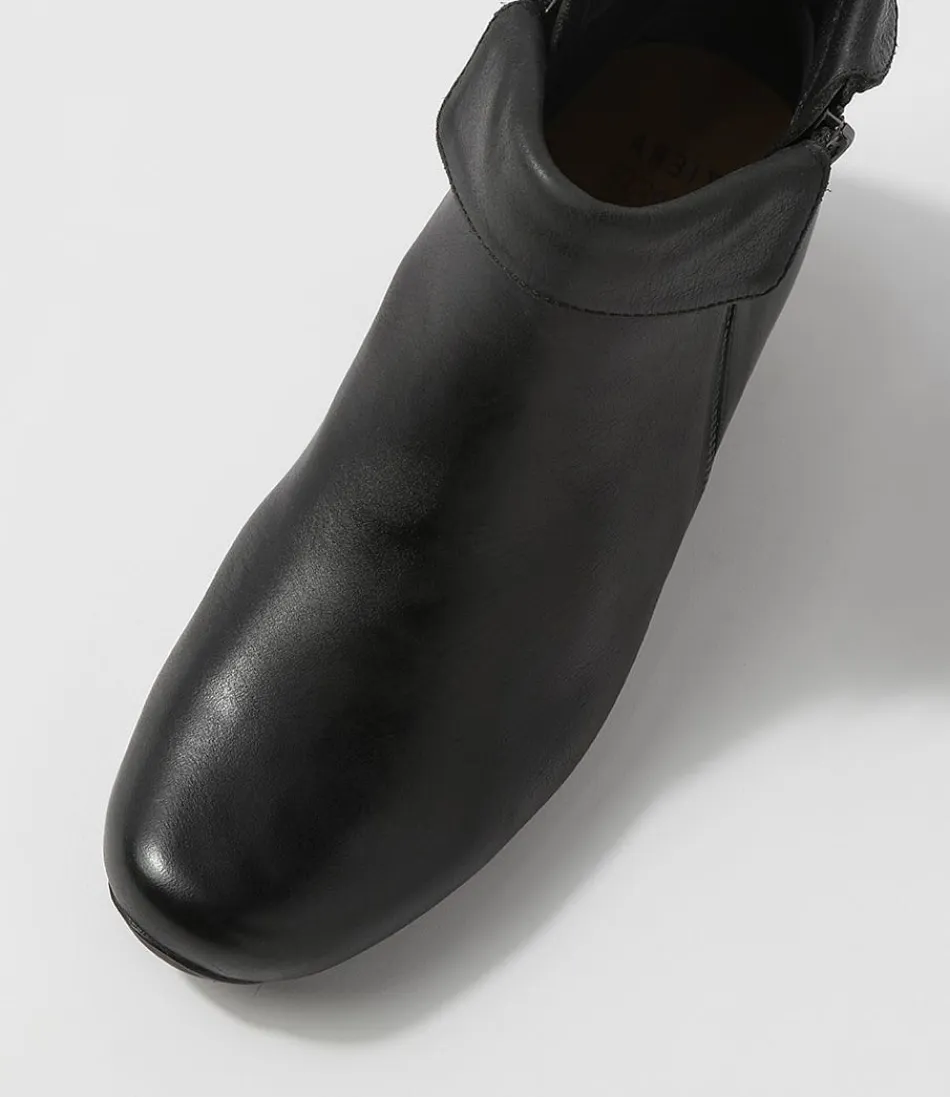 Botines Tobilleros ZIERA Cathal para Mujer - Cuero Negro de Alta Calidad con Diseño Moderno