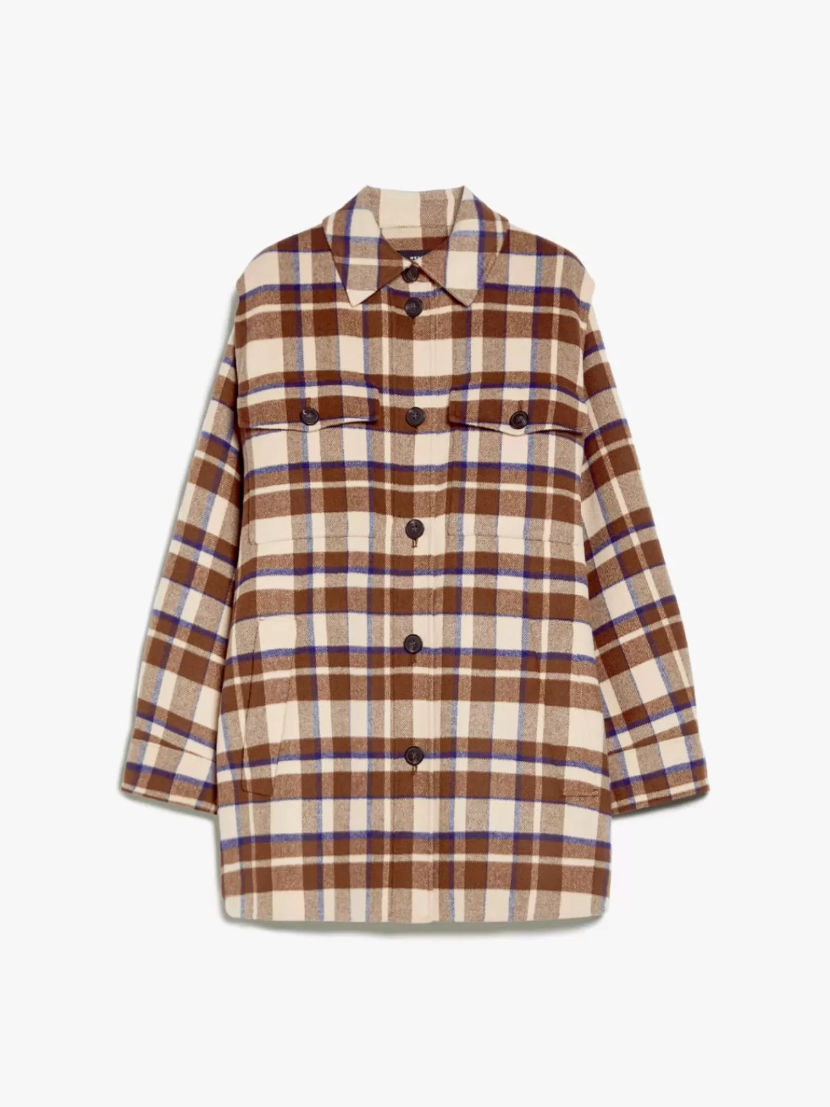 Saco tres piezas Max Mara en lana mezclada - Cuadros vintage y tono avellana cálido