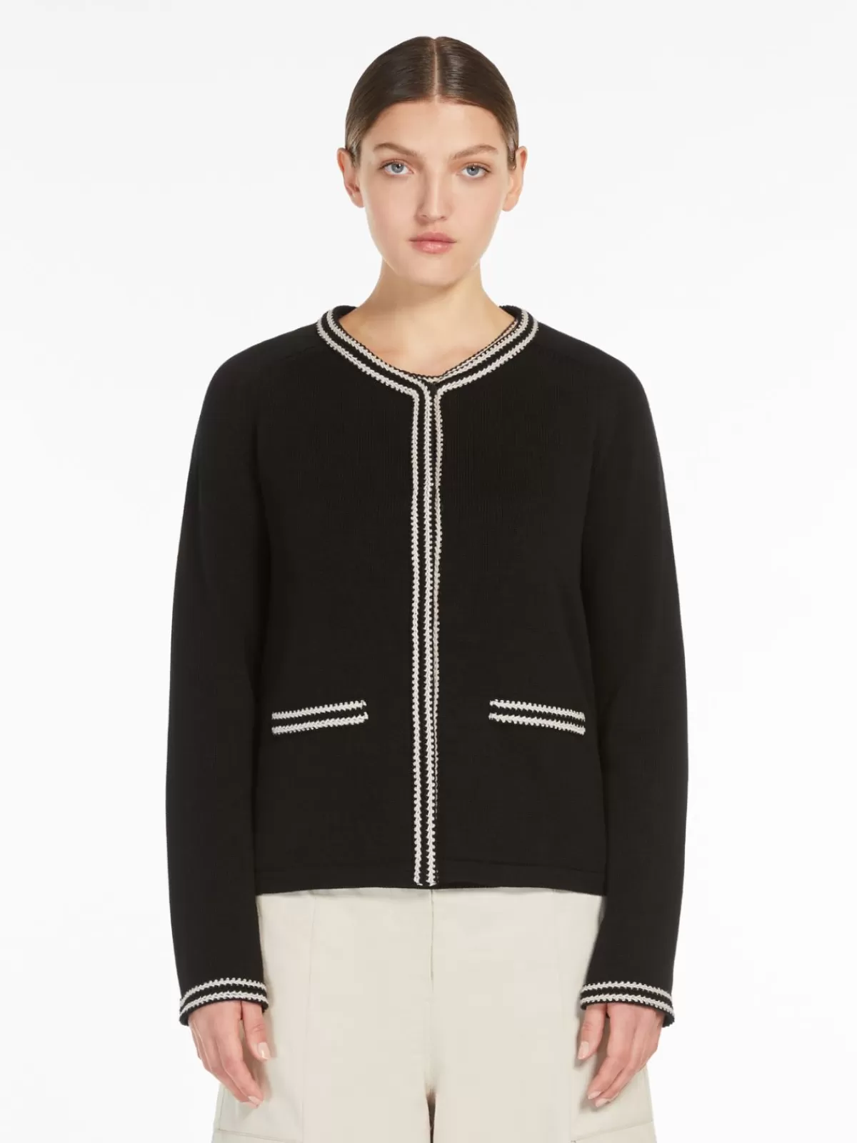 Cárdigan acogedor de algodón Max Mara - Negro esencial para looks atemporales