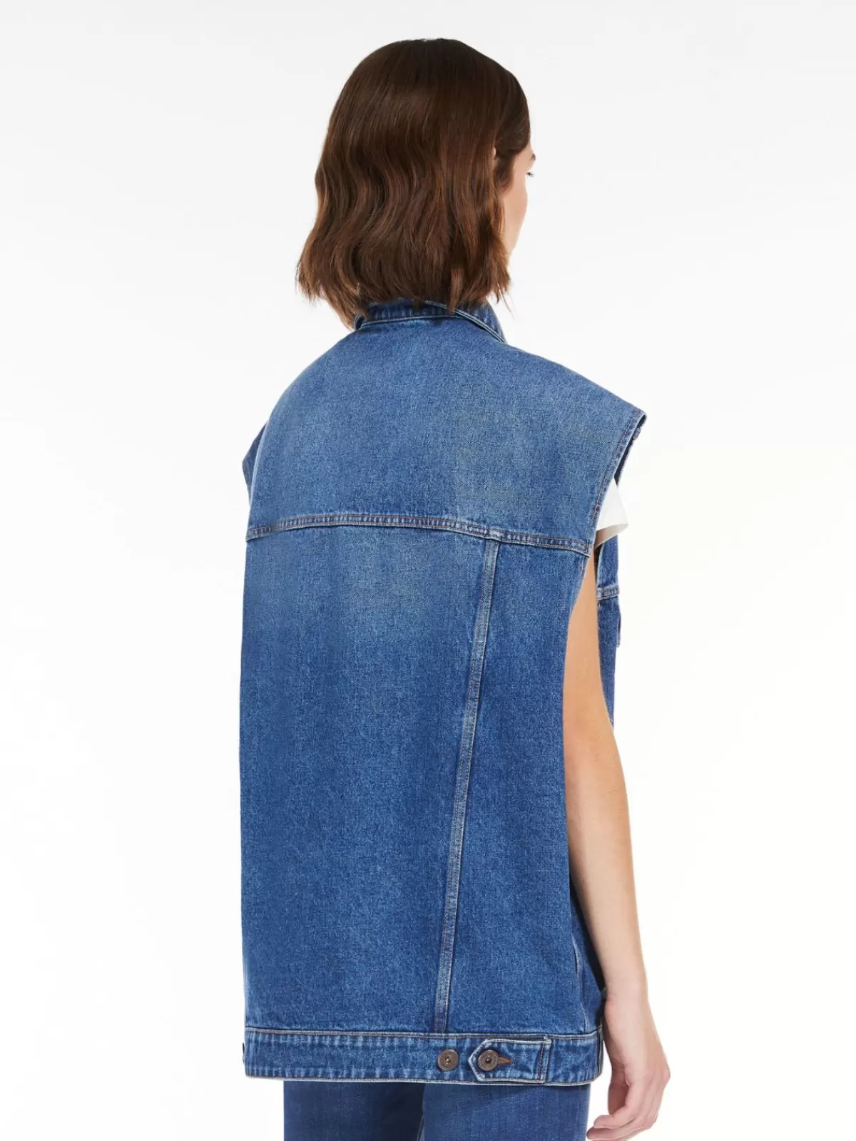 Chalecos vaqueros de algodón Max Mara en azul marino - Estilo versátil para looks casuales y elegantes
