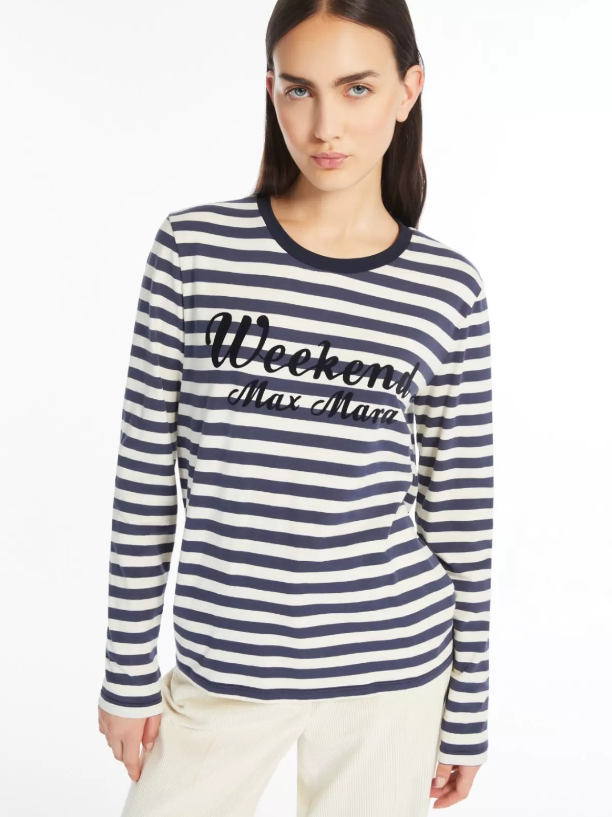 Max Mara - Camiseta Estampada en Algodón Suave | Diseño 'Milk' para un Estilo Fresco