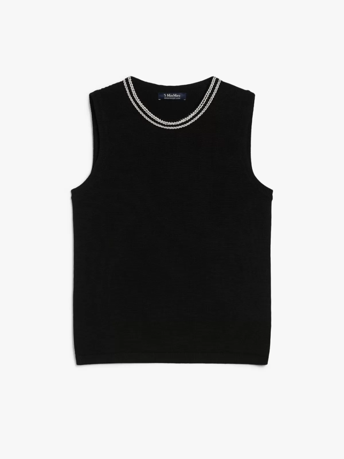 Jersey clásico de hilo de algodón Max Mara - Negro elegante
