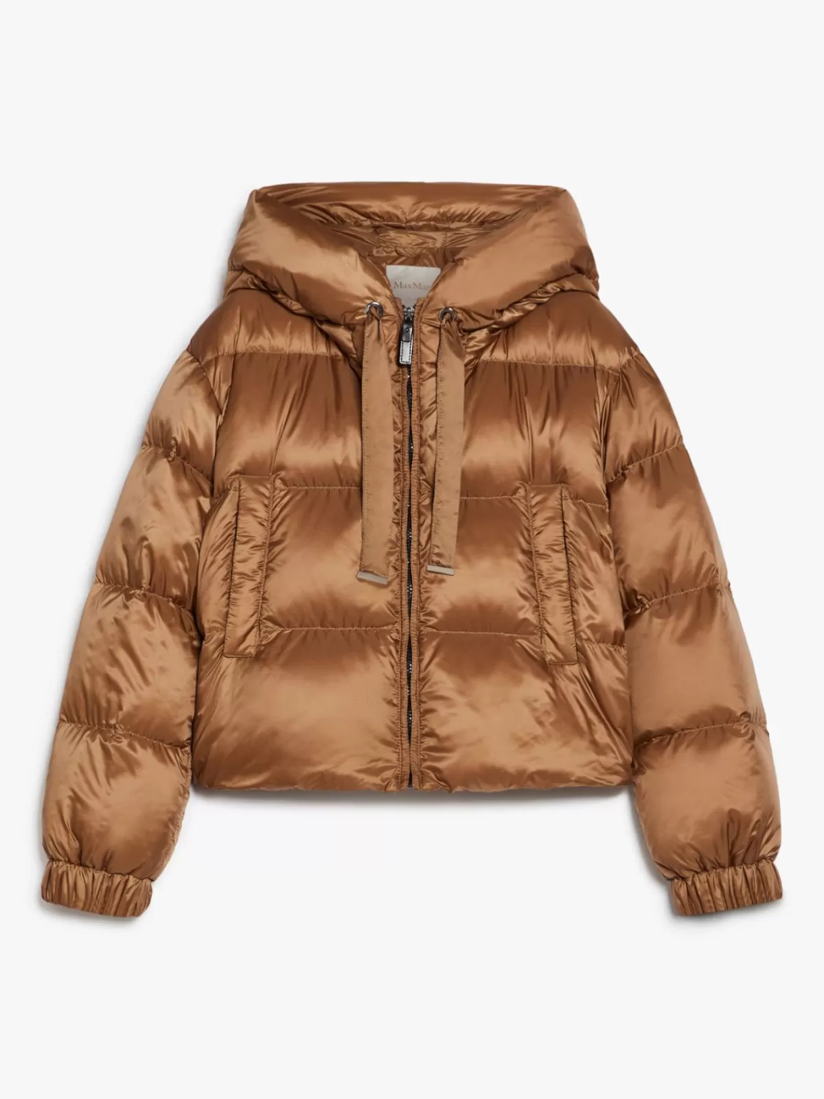 Chaqueta corta acolchada Max Mara - Diseño premium en tejido impermeable, tono caramelo cálido para look urbano invernal. Modelo compacto con relleno térmico Cameluxe Edition.