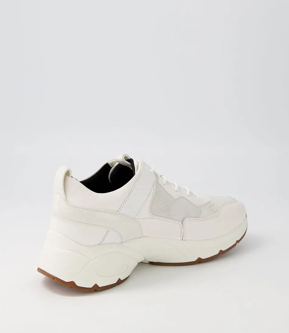 Zapatillas GEOX Alhour Comfort D para mujer - Blancas en piel y ante, diseño transpirable y suela ergonómica