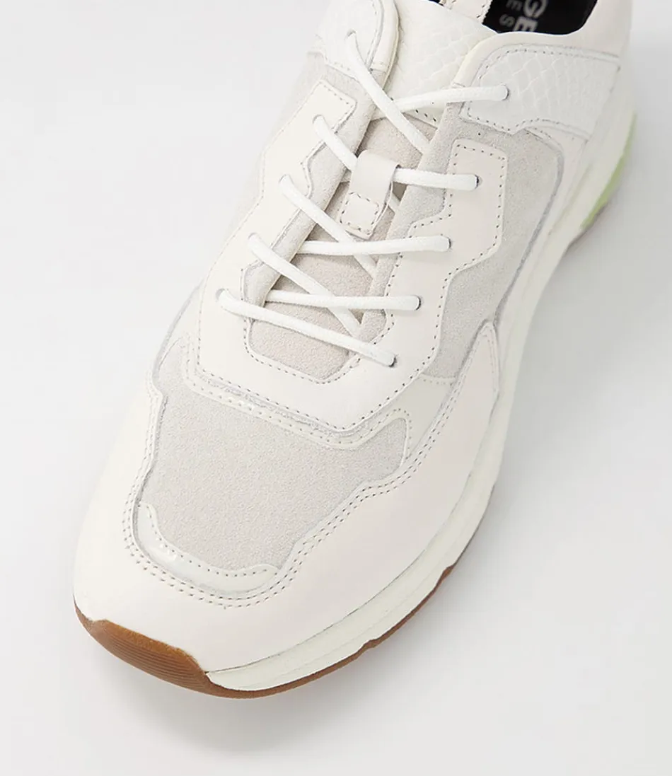 Zapatillas GEOX Alhour Comfort D para mujer - Blancas en piel y ante, diseño transpirable y suela ergonómica