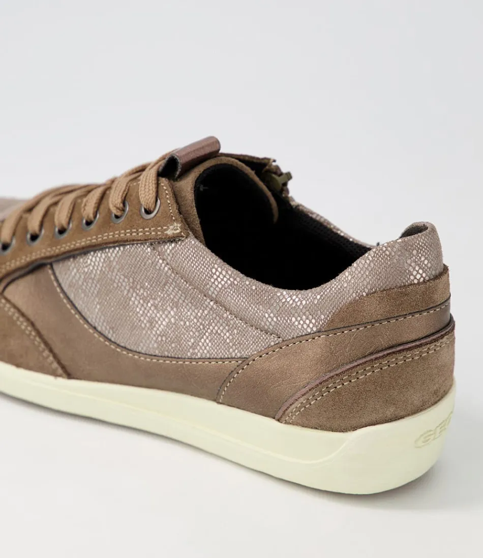 Zapatillas GEOX Myria B para Mujer – Comodidad Duradera en Ante Beige Oscuro con Detalles de Cuero