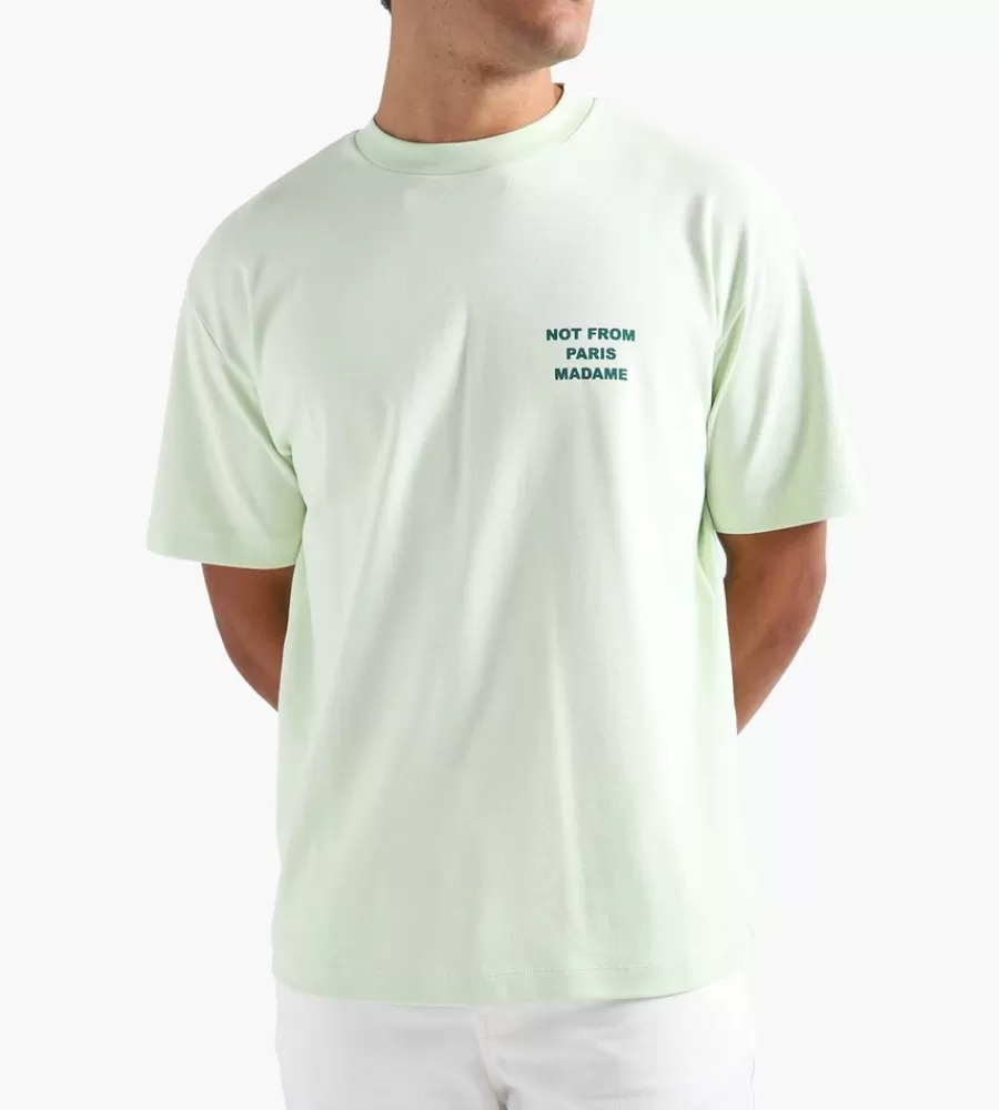 Drôle de Monsieur® - Camiseta Casual con Diseño Original en Verde Primavera