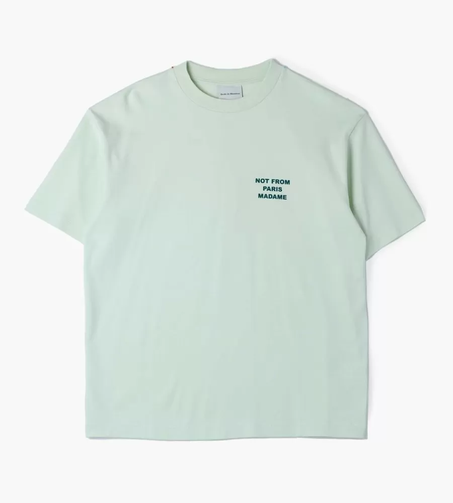 Drôle de Monsieur® - Camiseta Casual con Diseño Original en Verde Primavera
