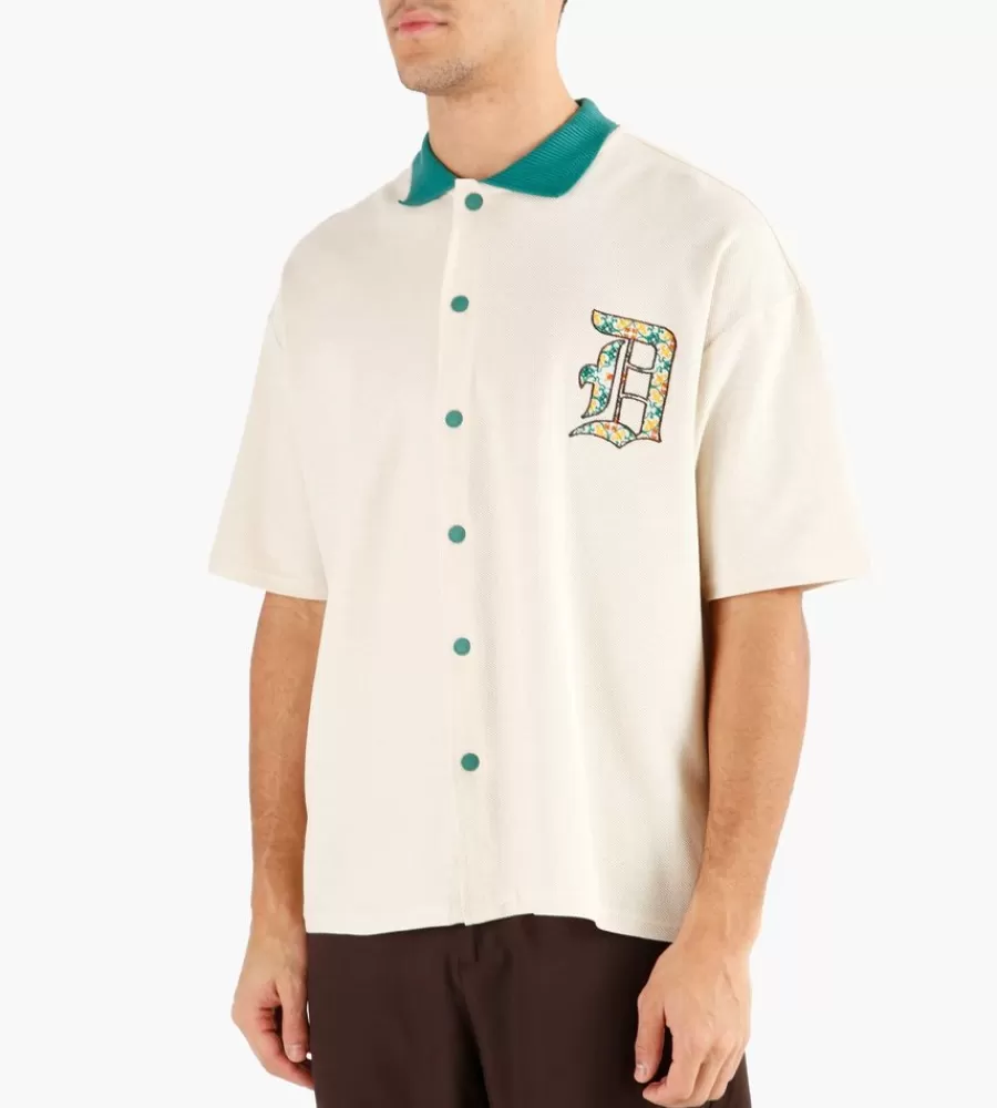 Drôle de Monsieur | Camisa Clásica en Piqué Color Crema Suave - Diseño Francés con Aire Fresco