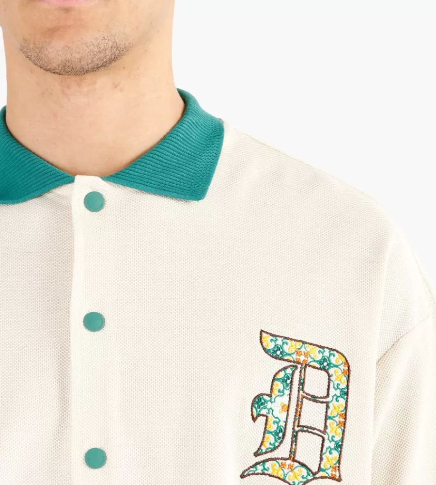 Drôle de Monsieur | Camisa Clásica en Piqué Color Crema Suave - Diseño Francés con Aire Fresco