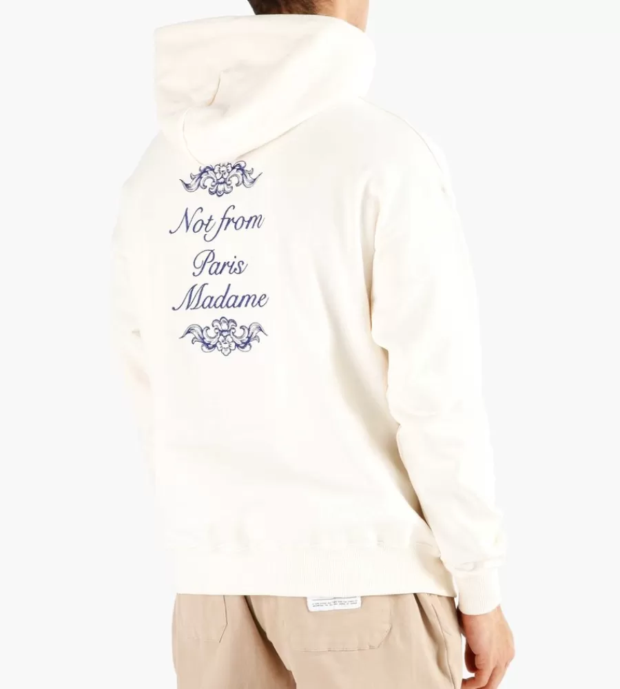 Sudadera con capucha Drôle Monsieur - Detalles únicos en tono crema de la colección NFPM