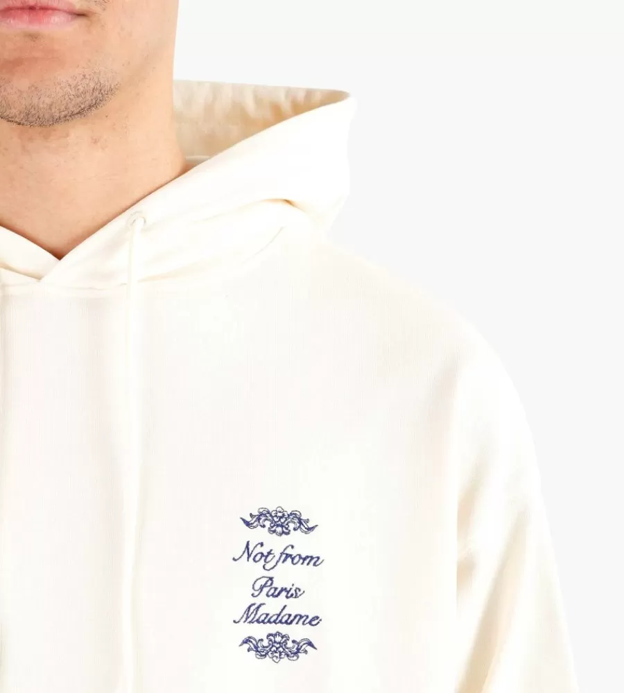 Sudadera con capucha Drôle Monsieur - Detalles únicos en tono crema de la colección NFPM