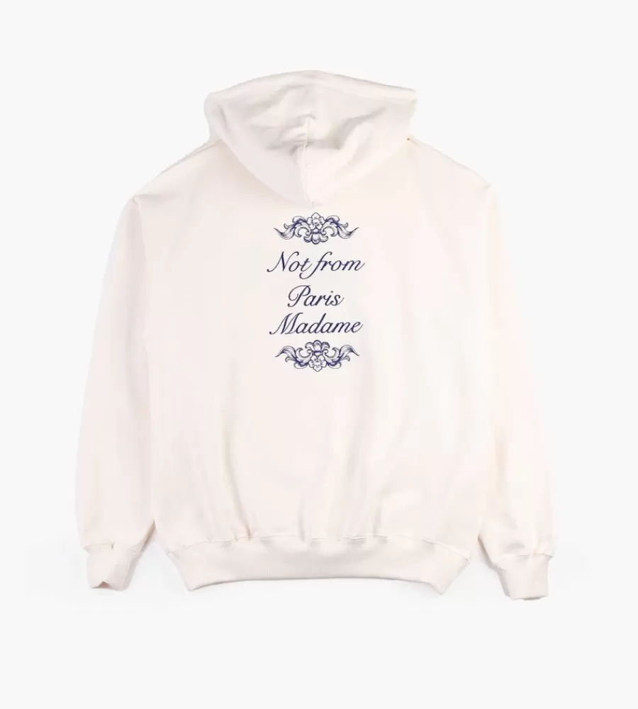 Sudadera con capucha Drôle Monsieur - Detalles únicos en tono crema de la colección NFPM