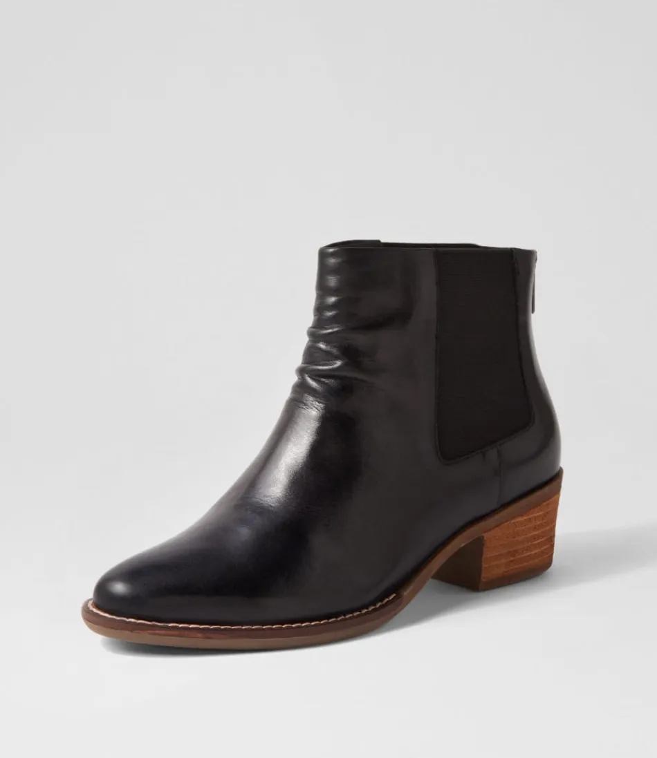 Botas Chelsea ZIERA Eltham XF - Cuero Negro Mujer, Estilo Clásico con Diseño Antideslizante