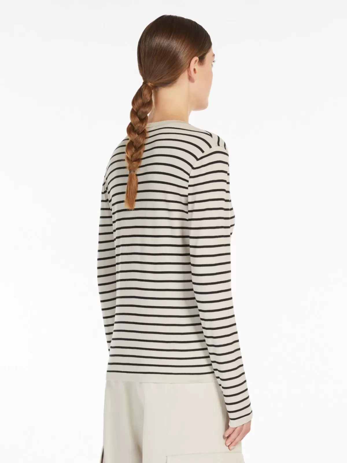 Cárdigan femenino de lana merino Max Mara - Abrigo ligero para todas las temporadas en tono arena natural