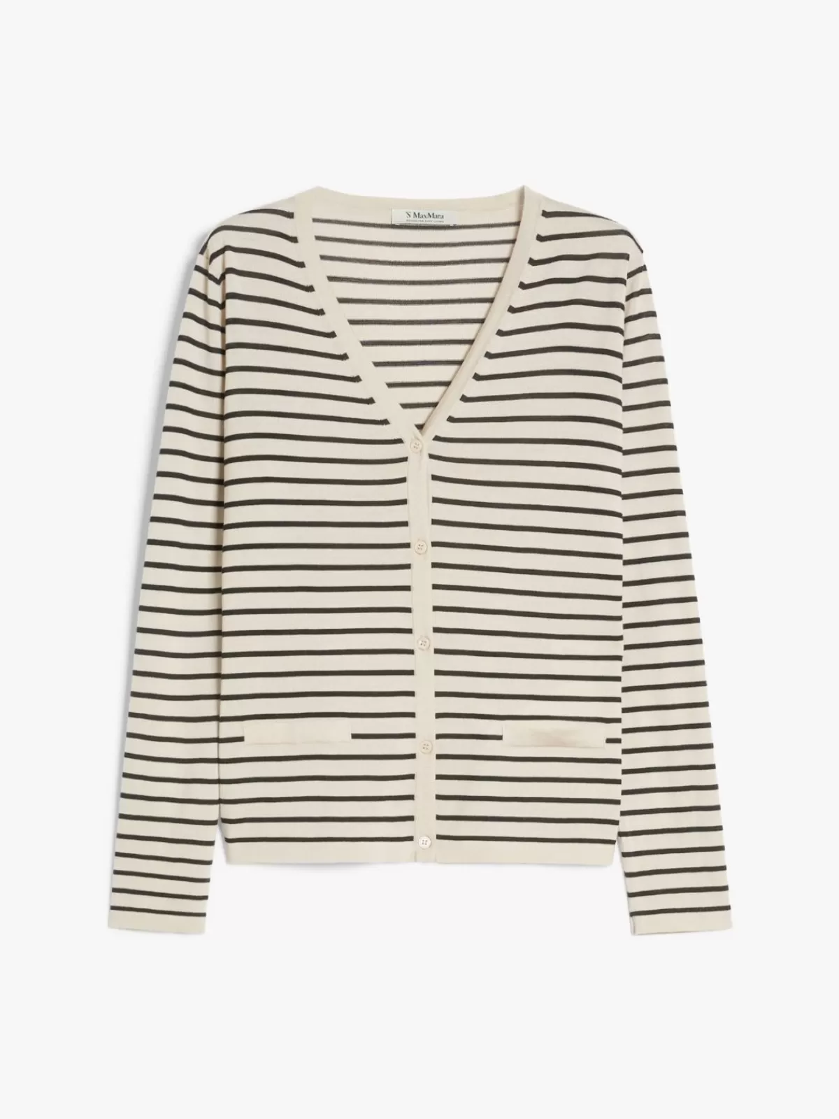 Cárdigan femenino de lana merino Max Mara - Abrigo ligero para todas las temporadas en tono arena natural
