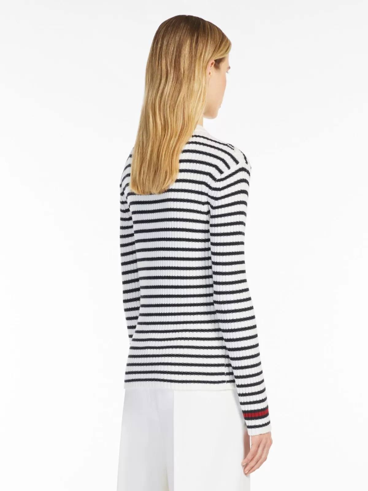 Súeter clásico de lana Max Mara - Corte entallado en blanco hueso