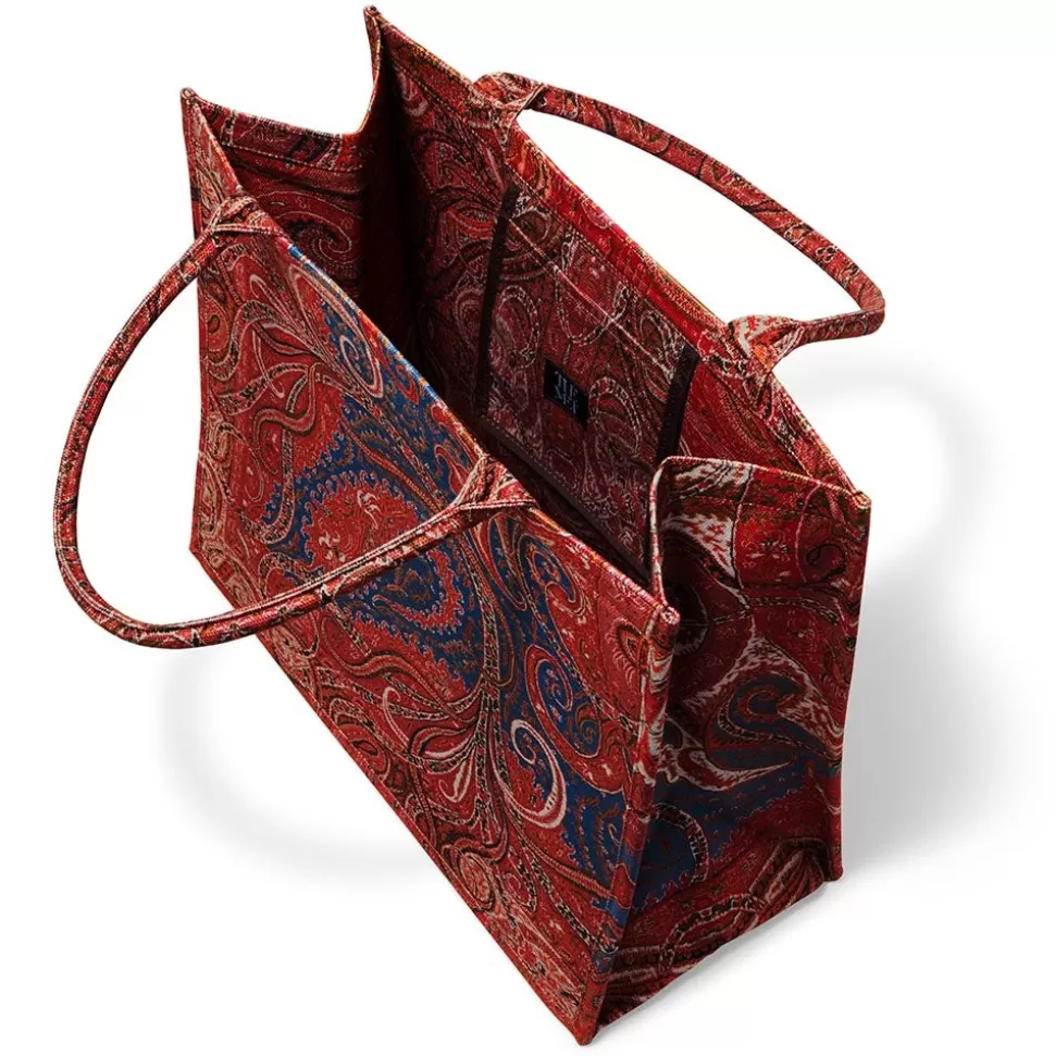Bolso Tote Estructurado Gran Capacidad - Estampado Paisley de las Cuatro Estaciones | Colección Exclusiva Met Museum para el Día a Día