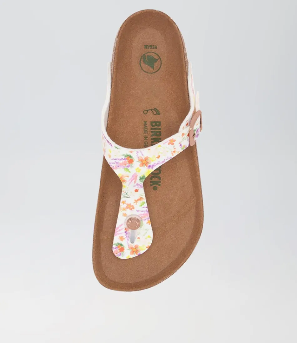 Sandalia Gizeh Vegana BIRKENSTOCK: Diseño Cómodo en Birkoflor con Detalles Multicolor Rosado para Mujer