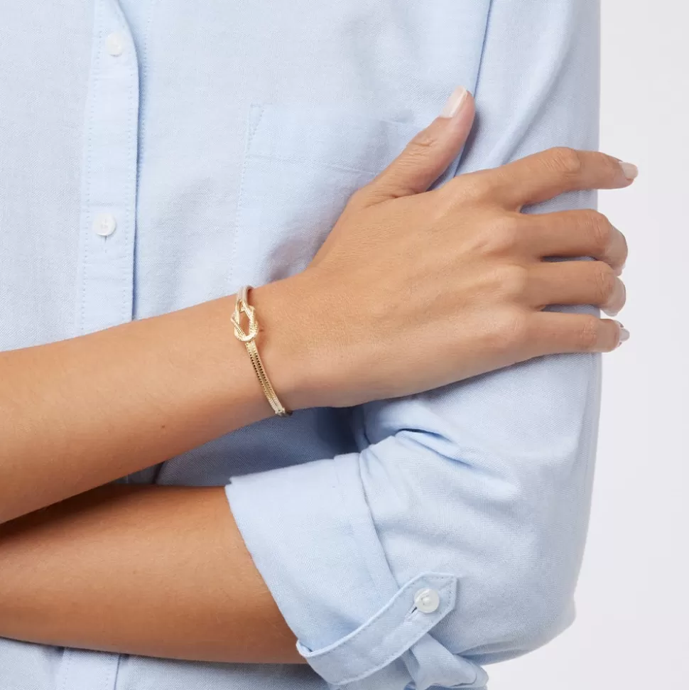 Pulsera Articulada con Nudo de Hércules - Diseño Exclusivo de The Met | Brazalete Seguro con Mecanismo de Bisagra, Joyería Inspirada en la Mitología Griega