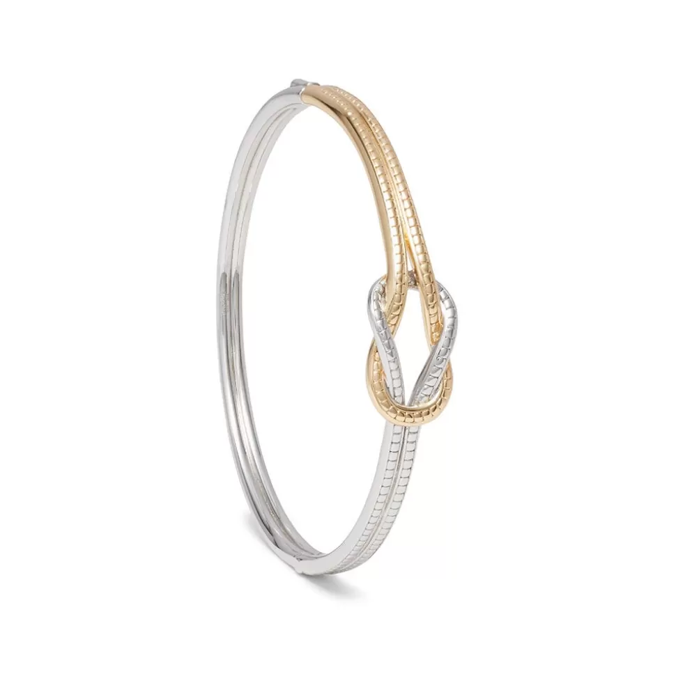 Pulsera Articulada con Nudo de Hércules - Diseño Exclusivo de The Met | Brazalete Seguro con Mecanismo de Bisagra, Joyería Inspirada en la Mitología Griega