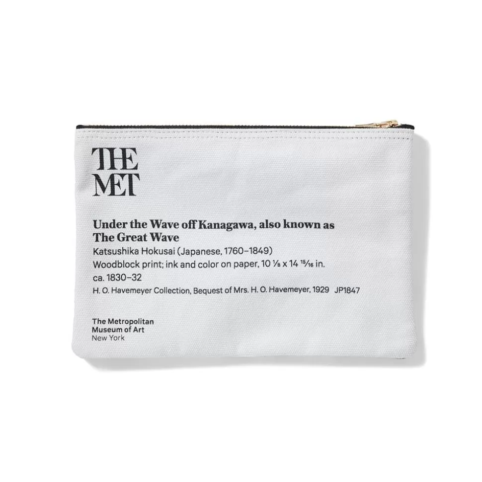 Bolsos Exclusivos – Estuche con Cremallera Ola Magnífica de Hokusai – The Met Store