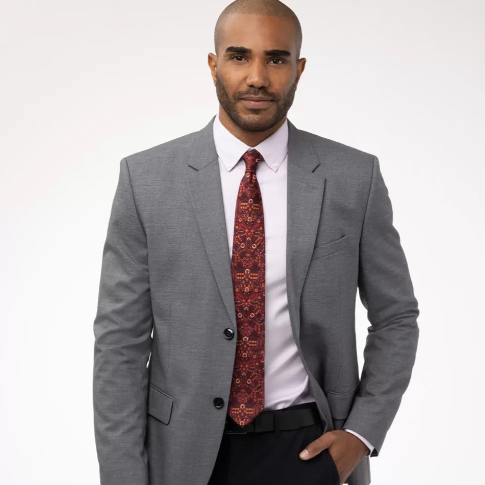 Corbata de Seda Estampada Millefleurs - Diseño Inspirado en la India | Colección Exclusiva de The Met Store