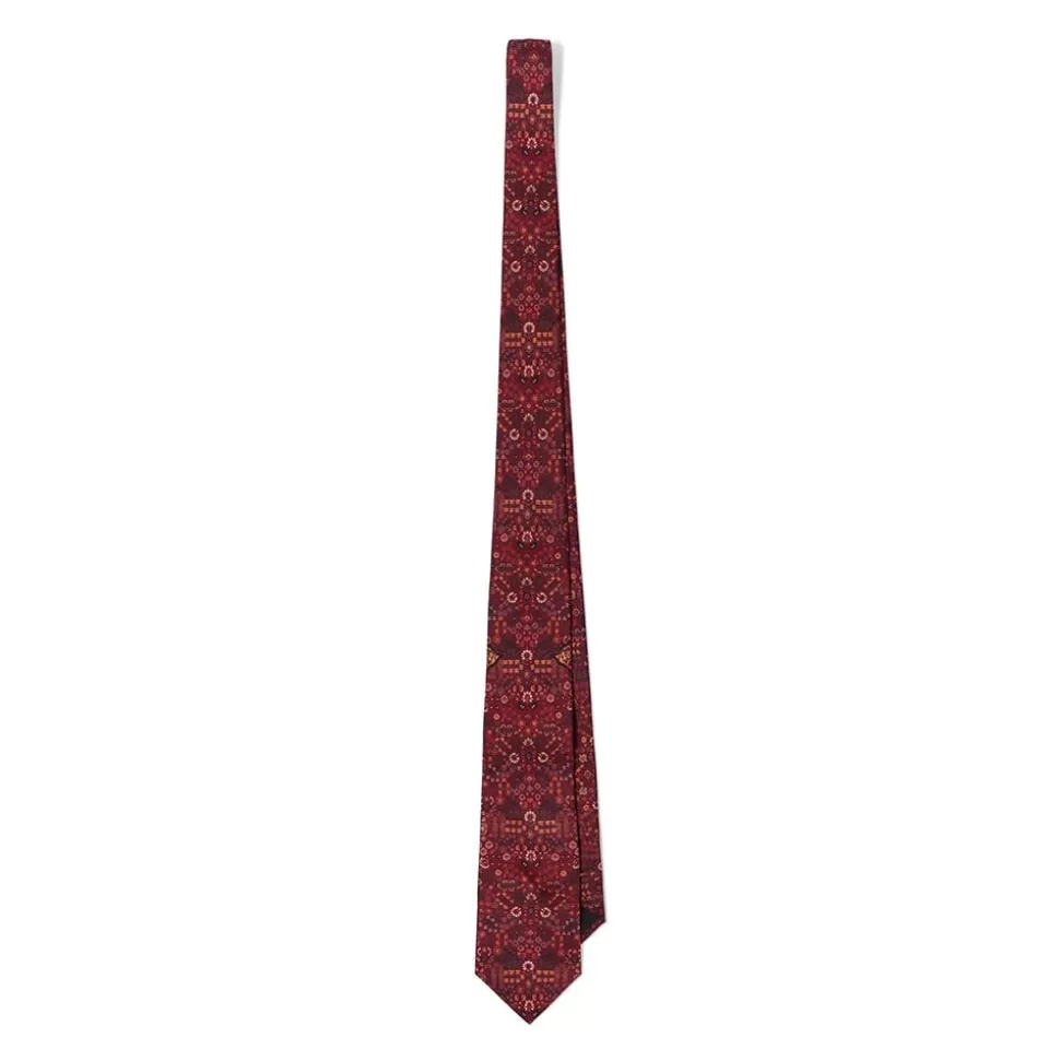 Corbata de Seda Estampada Millefleurs - Diseño Inspirado en la India | Colección Exclusiva de The Met Store