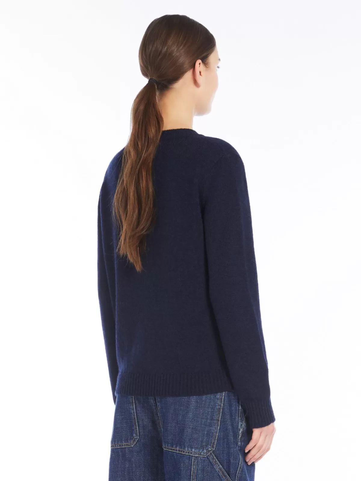 Jersey Max Mara en alpaca y lana entrelazada - Colección AVIO para abrigo suave y elegante