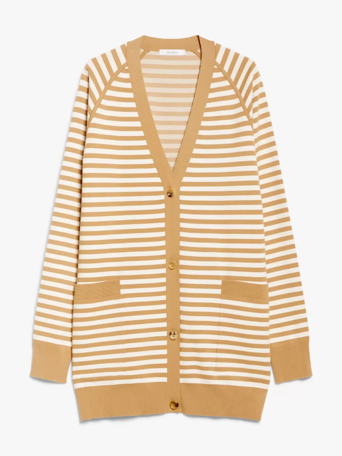 Cardigán Jacquard en viscosa suave - Tono miel cálido | Max Mara diseño clásico