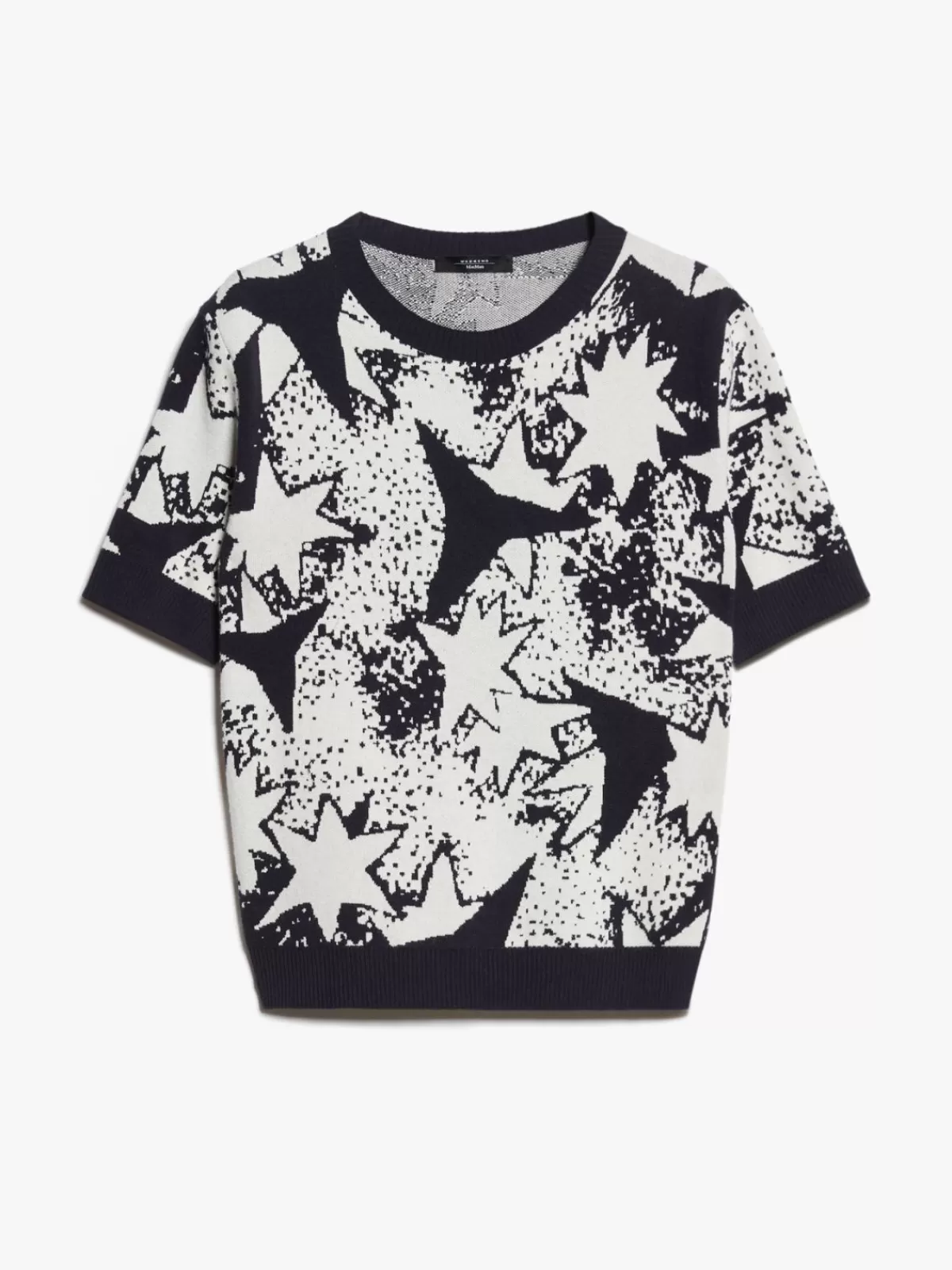 Camiseta clásica de hilo jacquard en viscosa de Max Marina - Prenda de punto suave en azul marino intenso